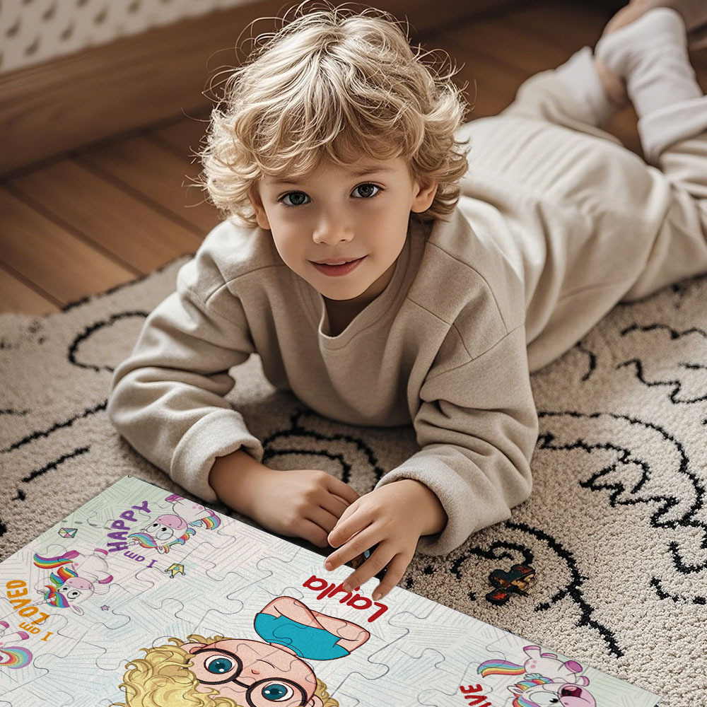 Personalized Alphabet Name Cartoon Magnetic Puzzle for Kids Custom Learning Toy for Toddlers, Montessori Educational Gift Idea - makephotopuzzleuk