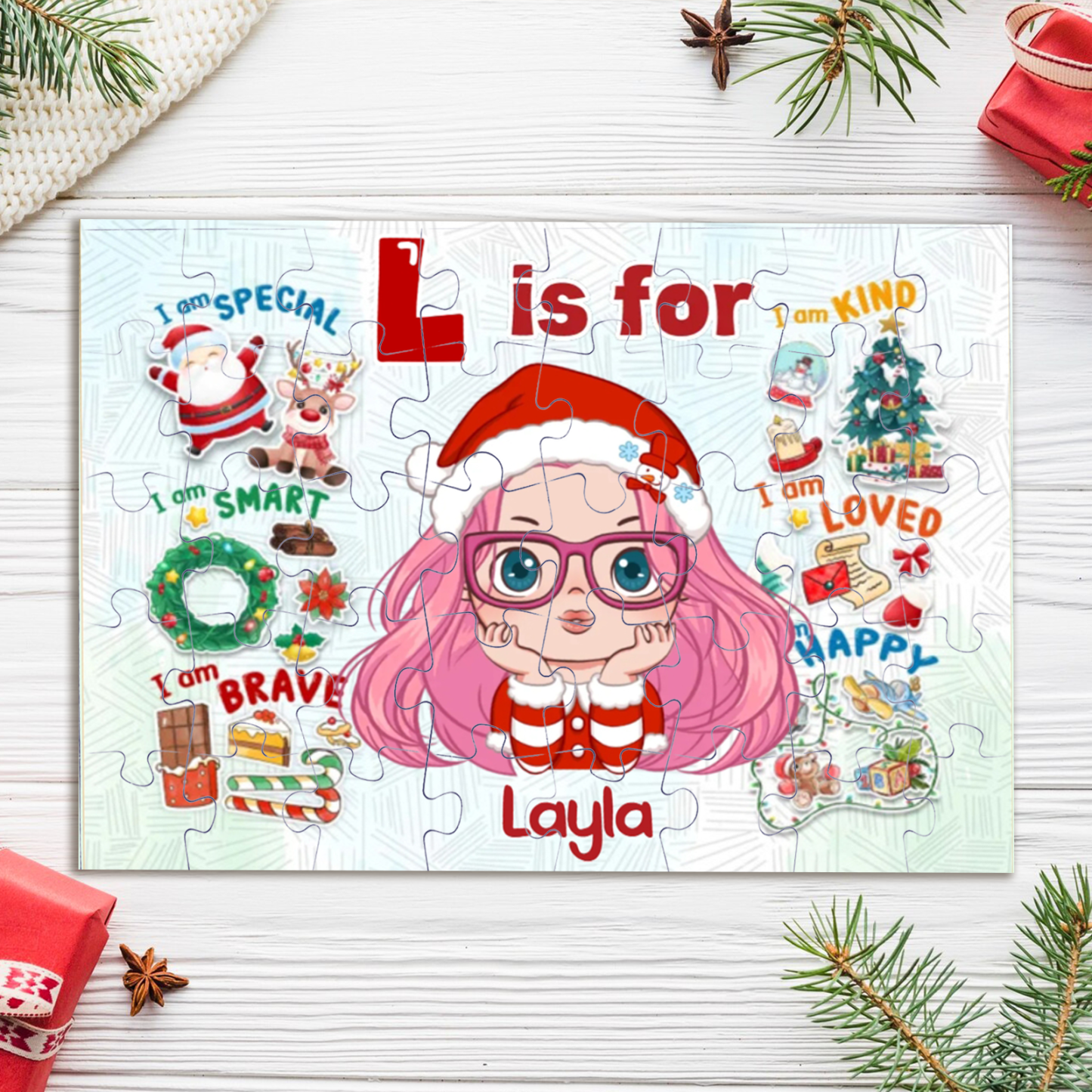Custom Animal Jigsaw Puzzle Personalized Gift for Kids Featuring Favorite Animals and a Special Message, Perfect for Birthdays or Holidays