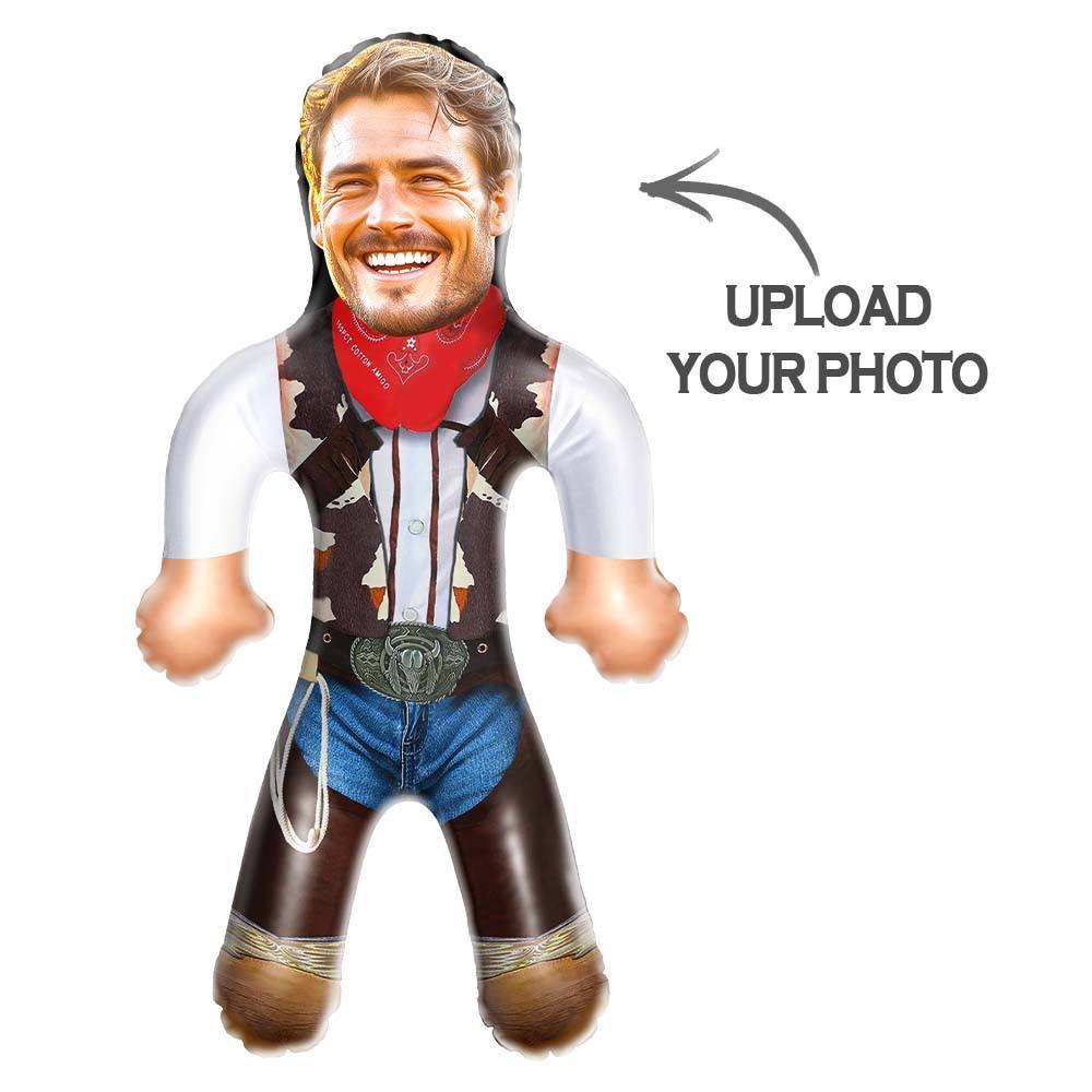 Custom Blow Up Dolls Fancy Cowboy Personalized Face Inflatable Dolls - makephotopuzzleuk