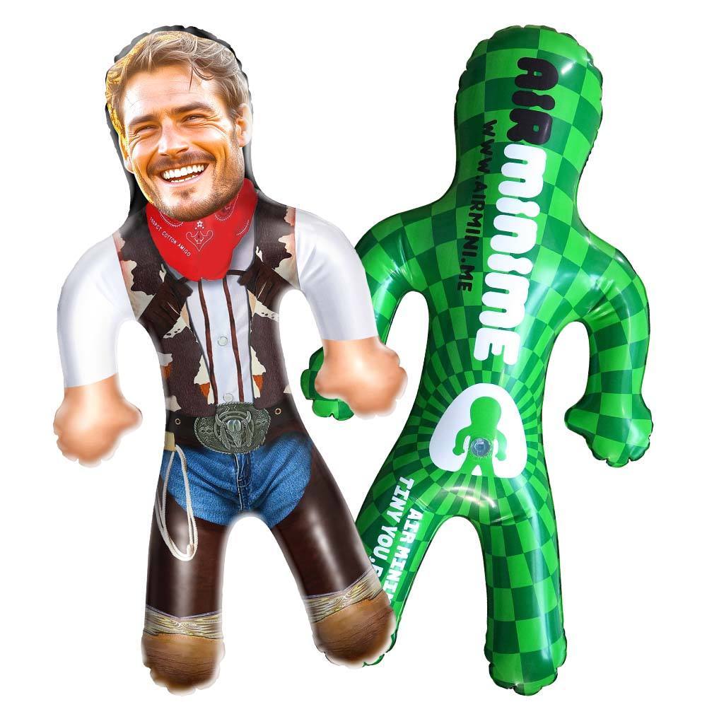 Custom Blow Up Dolls Fancy Cowboy Personalized Face Inflatable Dolls - makephotopuzzleuk