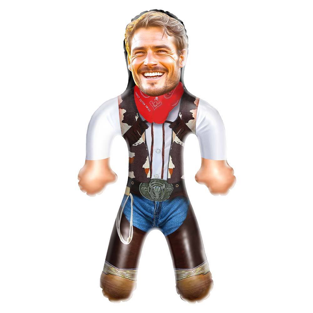 Custom Blow Up Dolls Fancy Cowboy Personalized Face Inflatable Dolls - makephotopuzzleuk