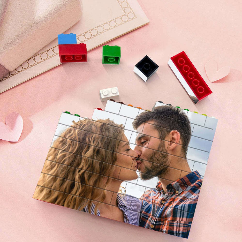 Personalised Building Brick Custom Photo Block Colors Brick Puzzles Gifts - makephotopuzzleuk