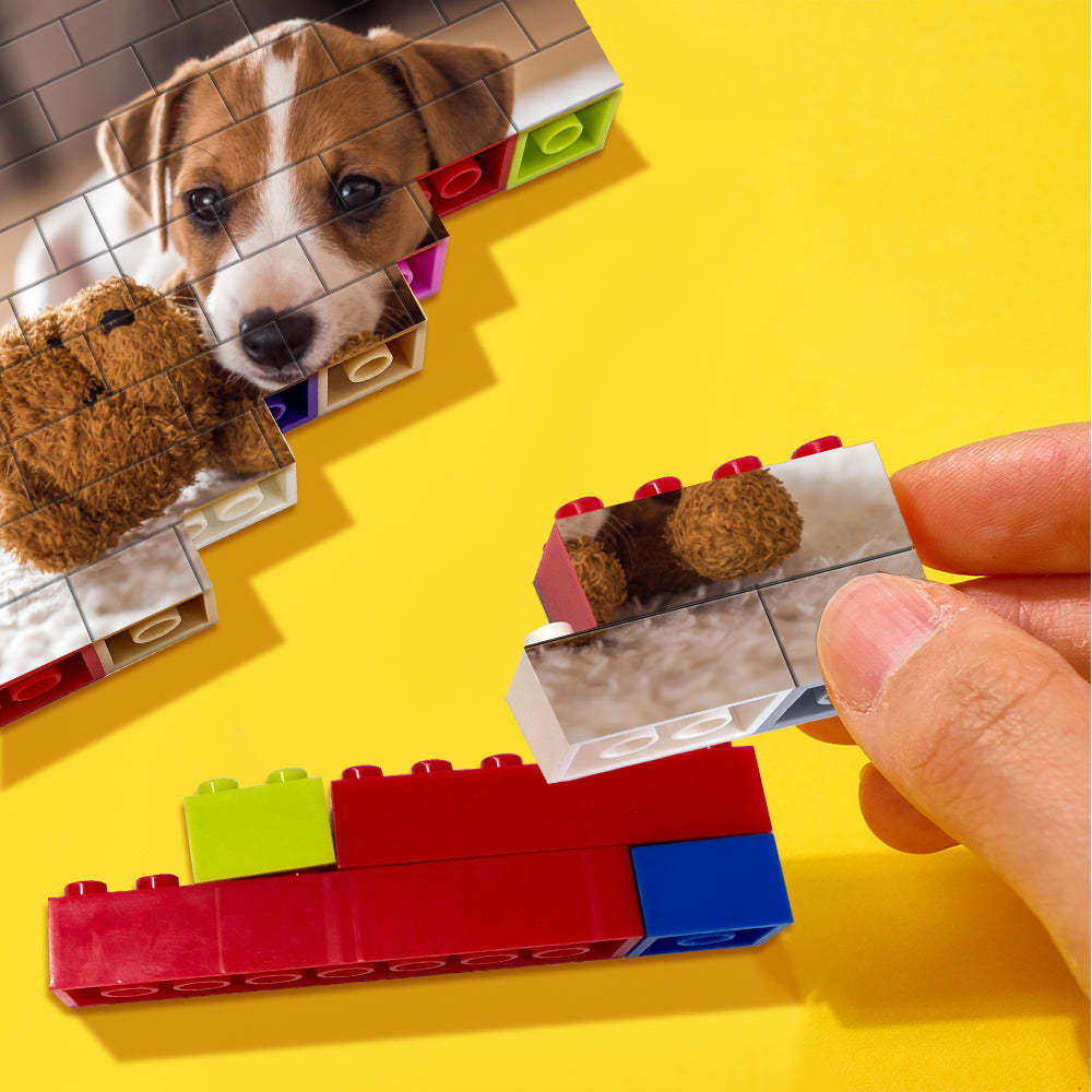 Personalised Building Brick Custom Photo Block Colors Brick Puzzles Gifts - makephotopuzzleuk