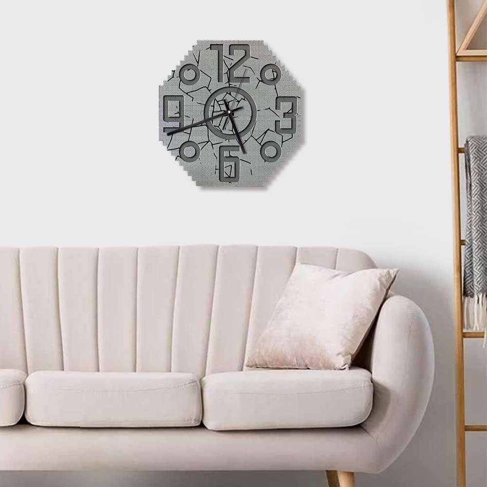 Artistic Building Block Wall Clock Fun Puzzle Decoration - makephotopuzzleuk