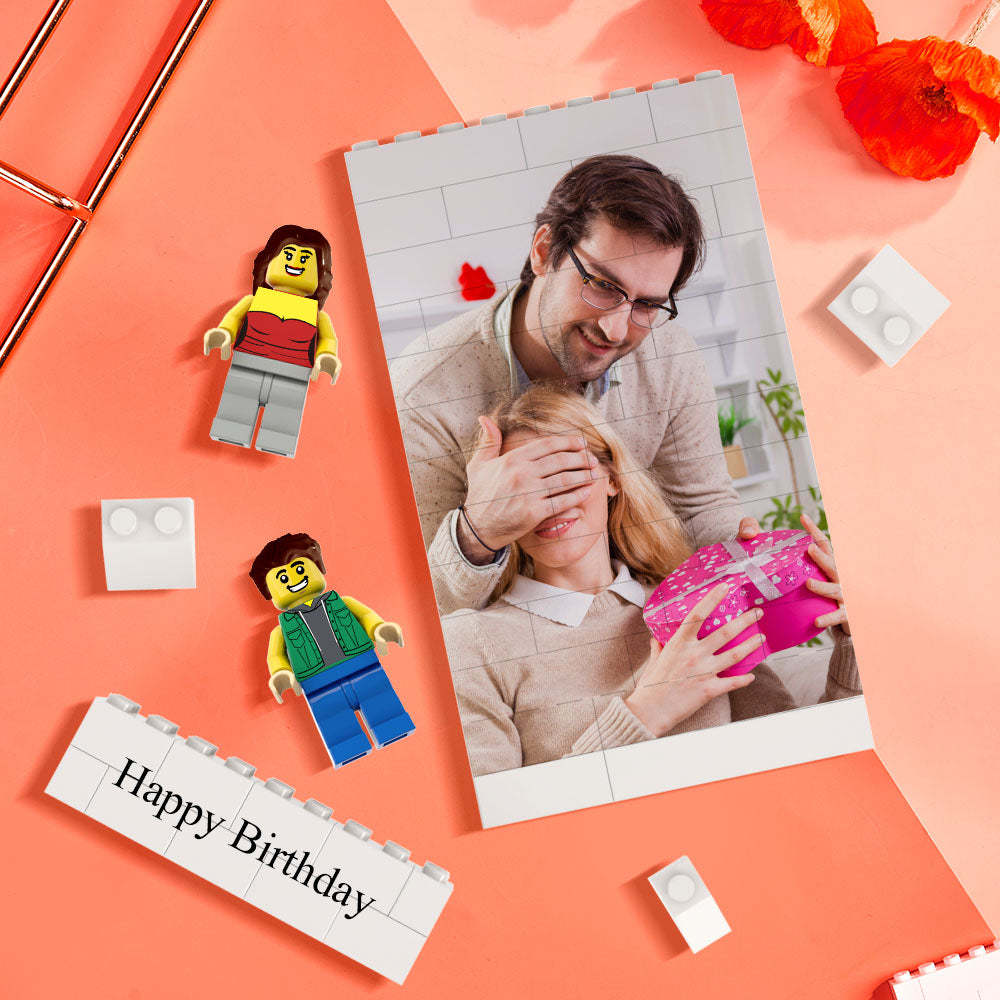 Custom Vertical Rectangle Photo Building Block Set Figures Building Kits