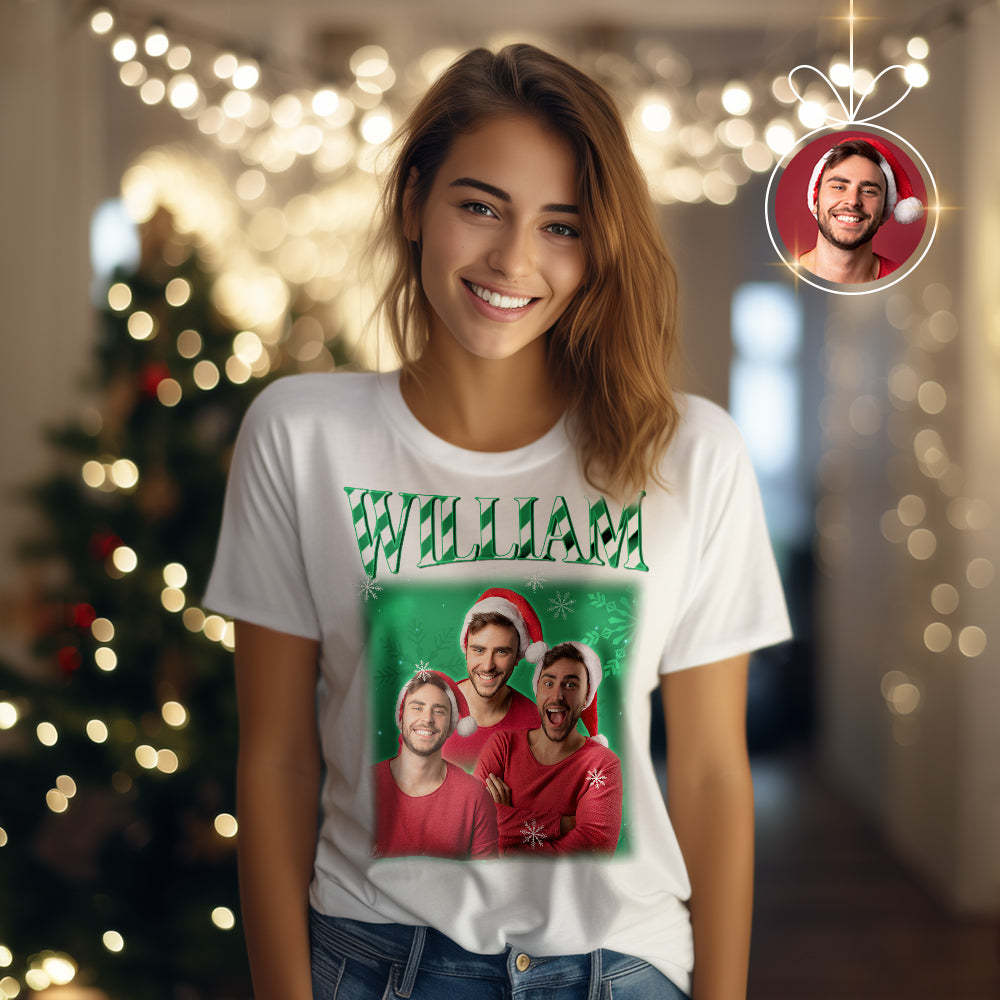 Personalized Photo T-shirt Vintage Tee Custom Name and Photo Vintage Tee Gift Women and Men - makephotopuzzleuk