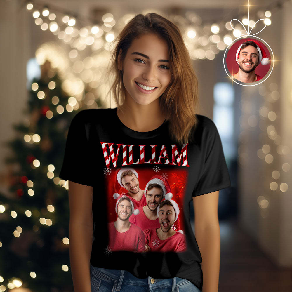 Personalized Photo T-shirt Vintage Tee Custom Name and Photo Vintage Tee Gift Women and Men - makephotopuzzleuk