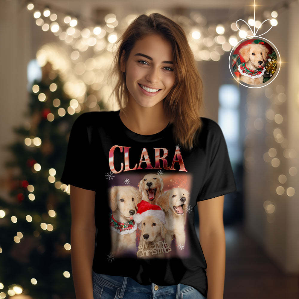 Personalized Photo Vintage Tee Custom Name and Photo T-Shirt Vintage Couple T-shirt - makephotopuzzleuk