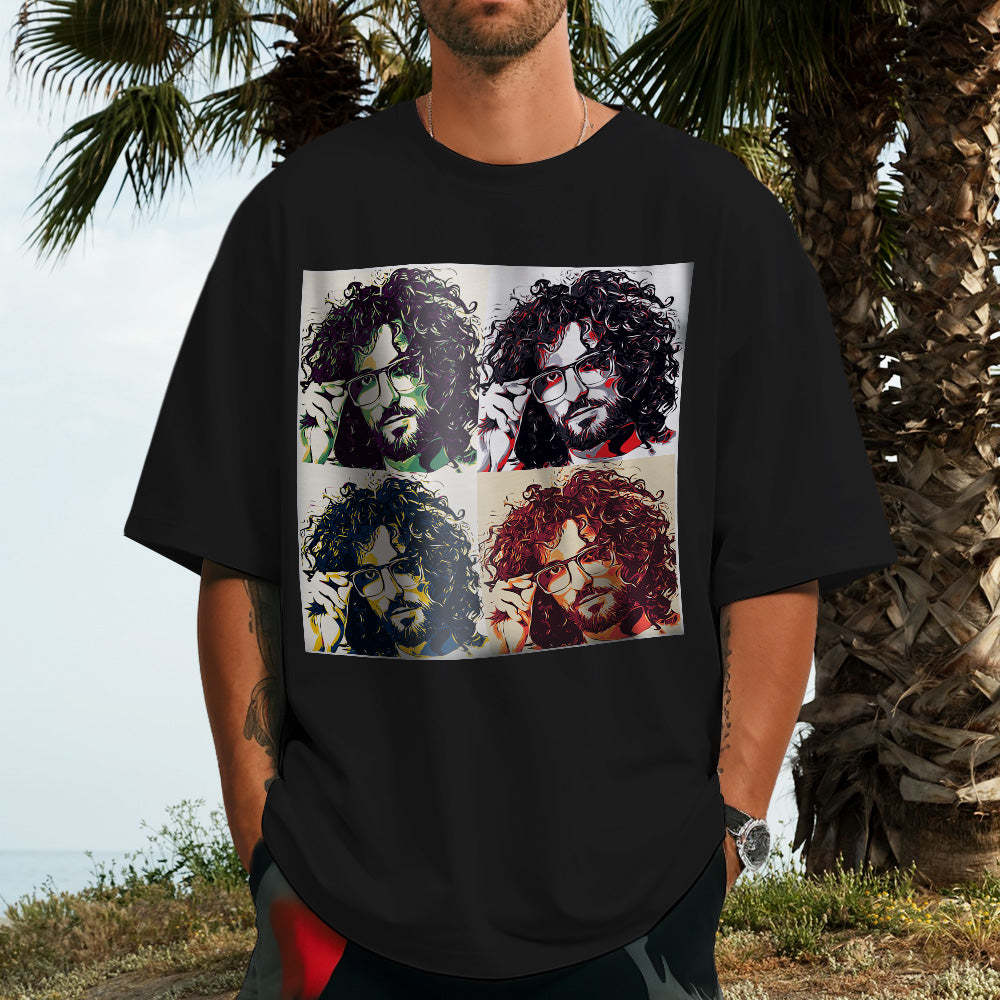 Custom Photo 1990 Vintage T-shirt Personalized Tee - makephotopuzzleuk