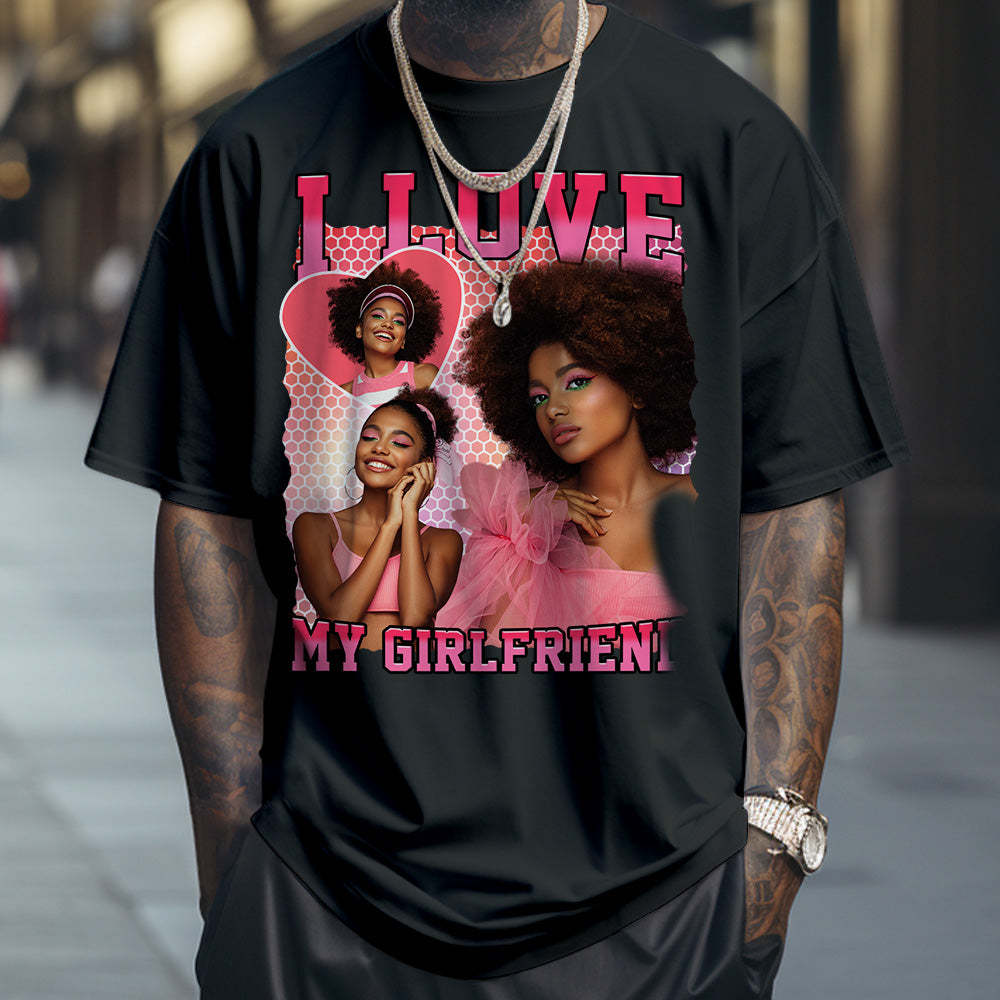 Custom Photo and Name Vintage Tee Personalized T-shirt Gifts for Him/Her - makephotopuzzleuk