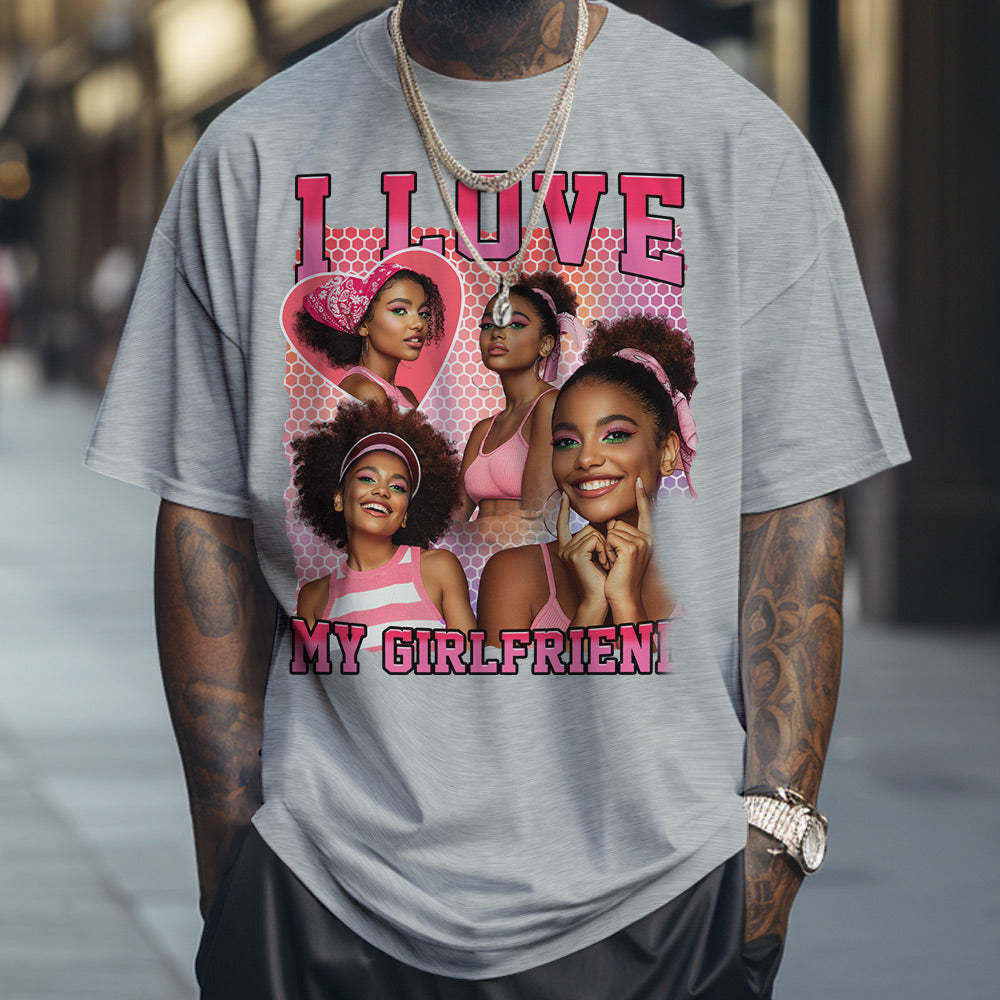 Custom Photo and Name Vintage Tee Personalized T-shirt Gifts for Him/Her - makephotopuzzleuk