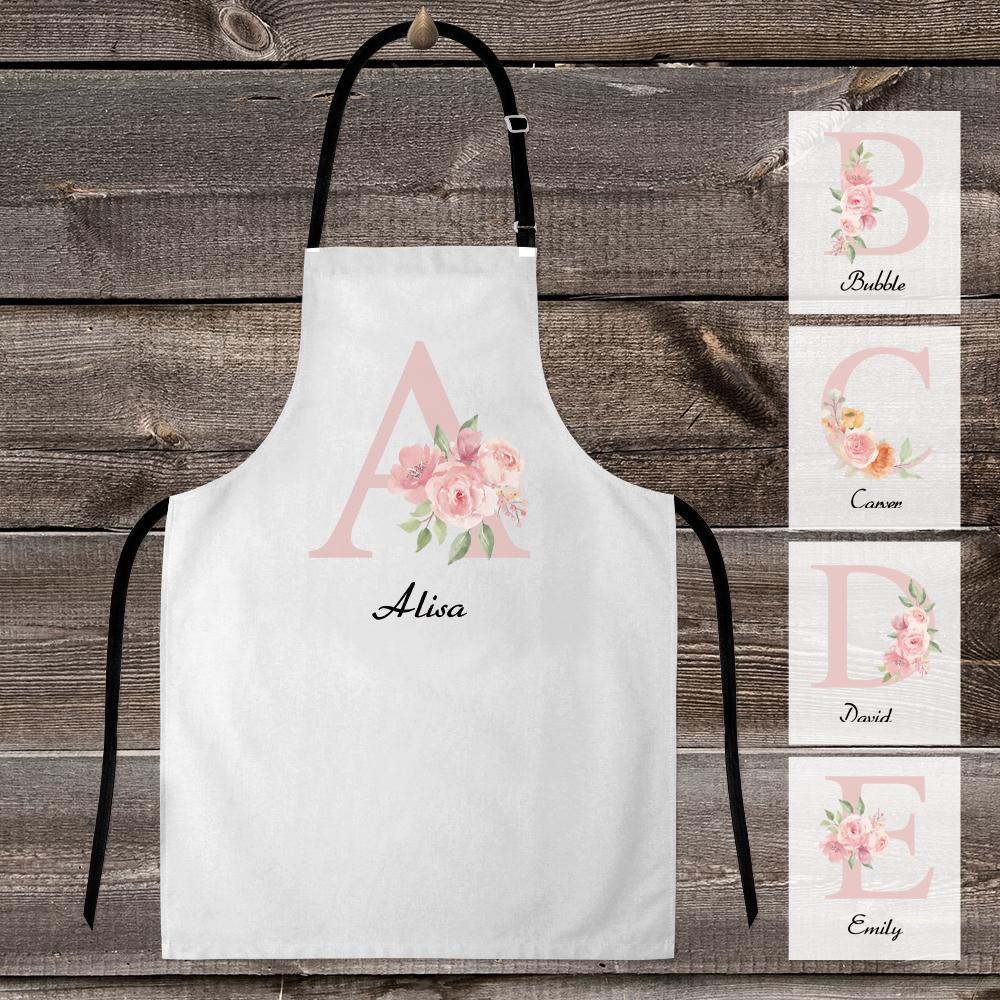 Custom Initial Apron Any Letter-Choose Your Name Gifts