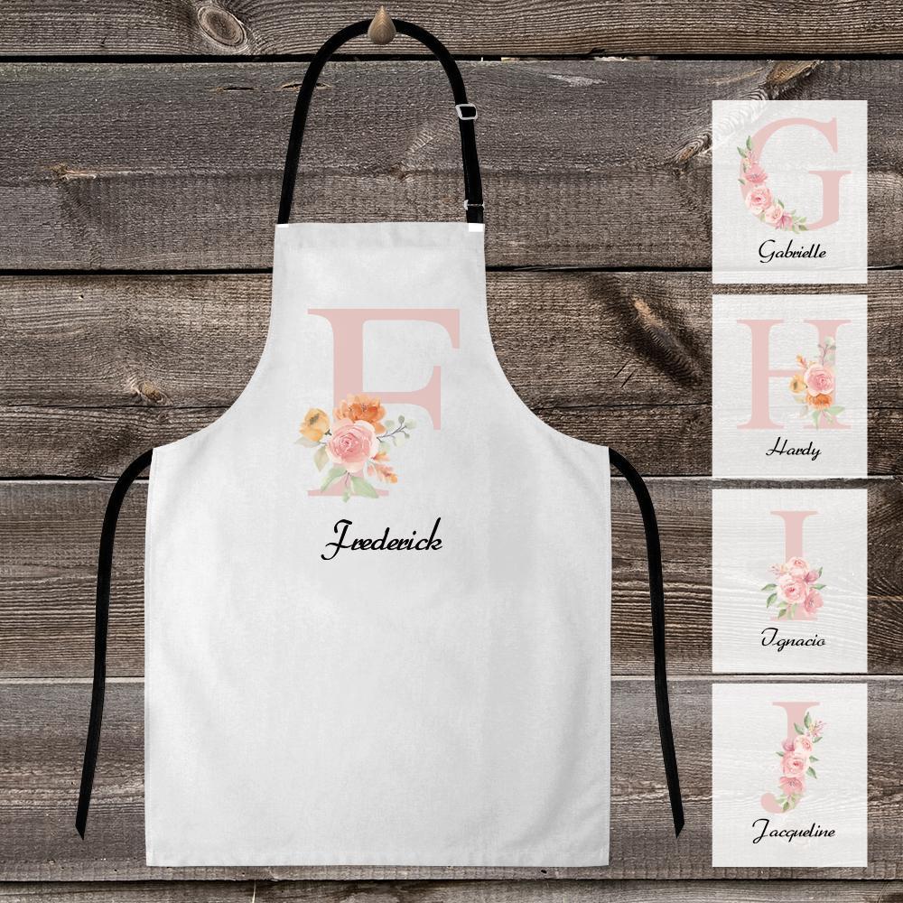 Custom Initial Apron Any Letter-Choose Your Name Gifts