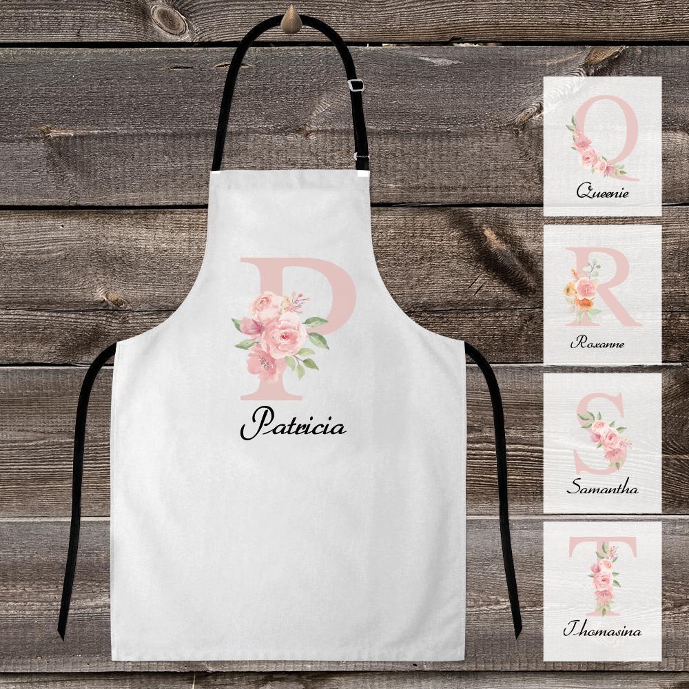 Custom Initial Apron Any Letter-Choose Your Name Gifts