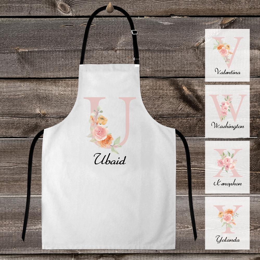 Custom Initial Apron Any Letter-Choose Your Name Gifts