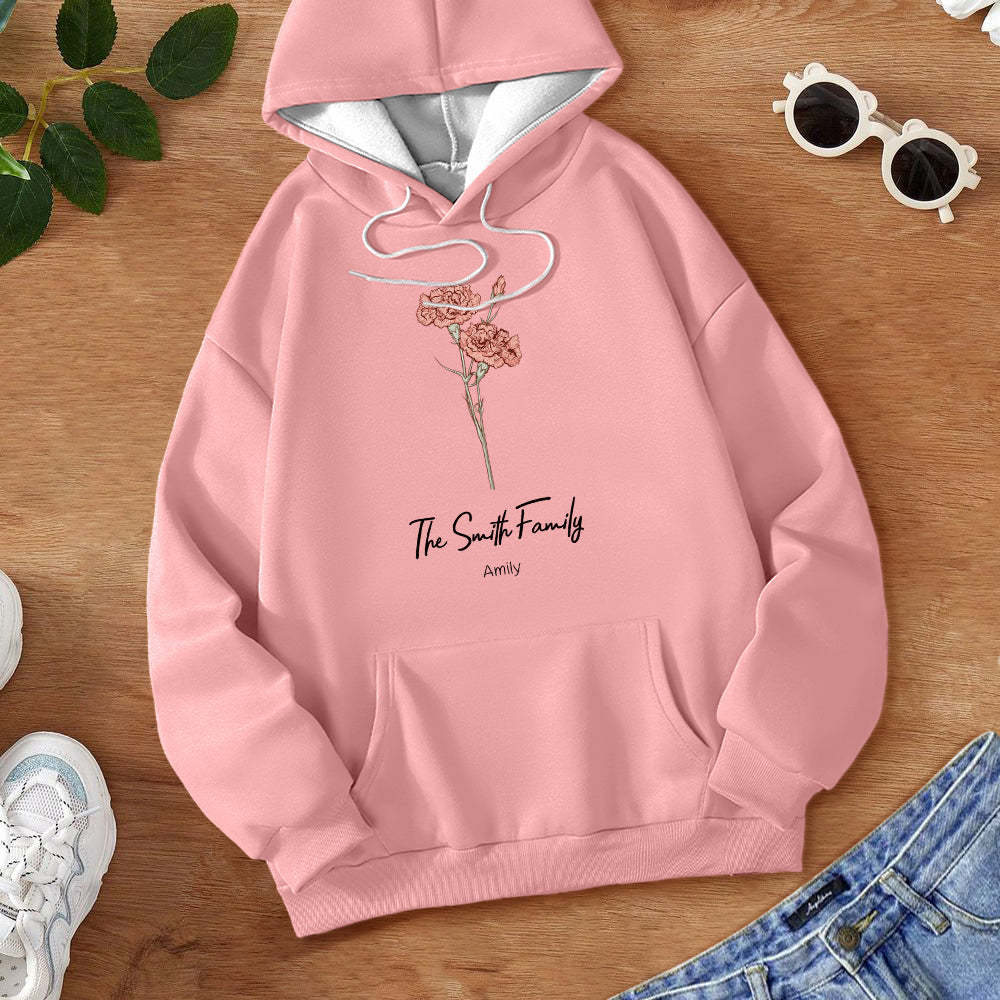 Custom Birth Flower Bouquet Sweatshirt Personalised Birth Flower Sweater Gifts for Mom - mymoonlampuk