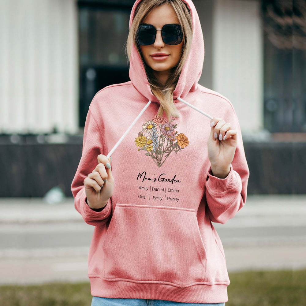 Custom Birth Flower Bouquet Sweatshirt Personalised Birth Flower Sweater Gifts for Mom - mymoonlampuk