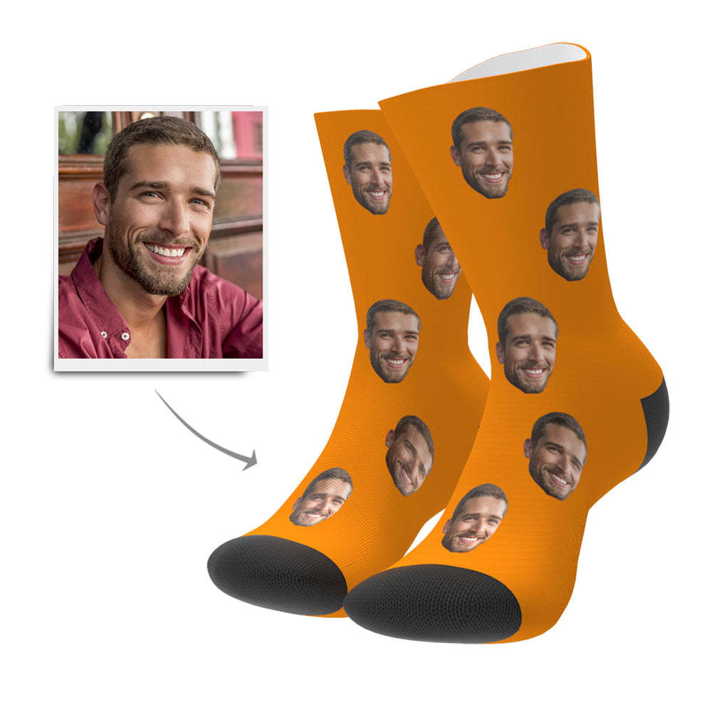 Custom Photo Socks With Your Text Christmas Gifts - makephotopuzzleuk