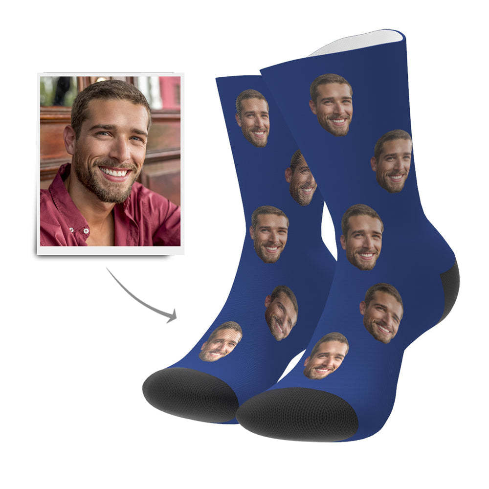 Custom Photo Socks With Your Text Christmas Gifts - makephotopuzzleuk