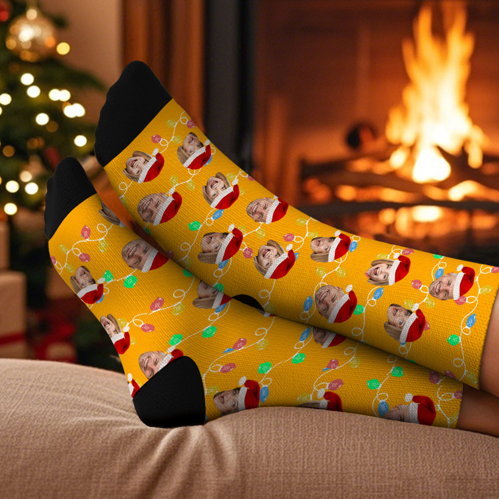 Personalized Face Socks Custom Funny Custom Designs Best Gift Idea Xmas Socks - makephotopuzzleuk