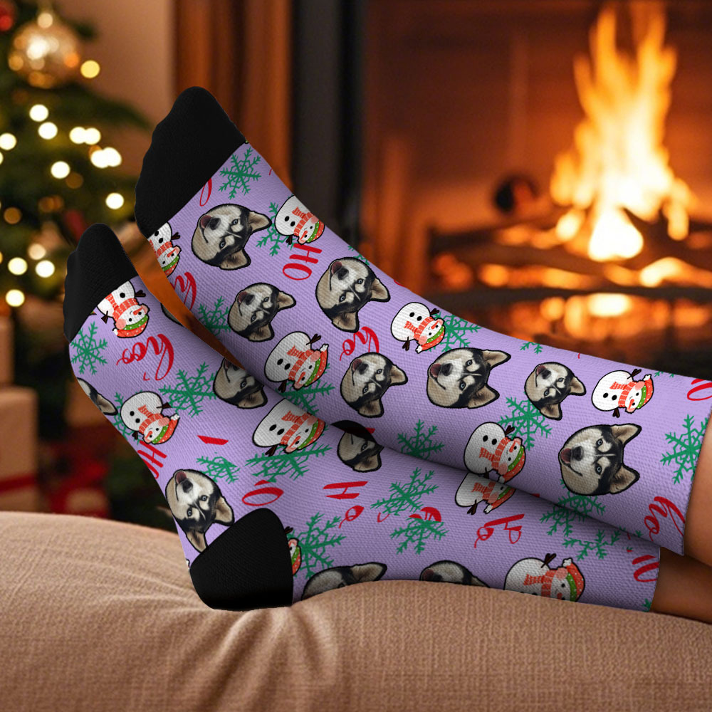 Personalized Face Socks Custom Funny Custom Designs Best Gift Idea Xmas Socks - makephotopuzzleuk