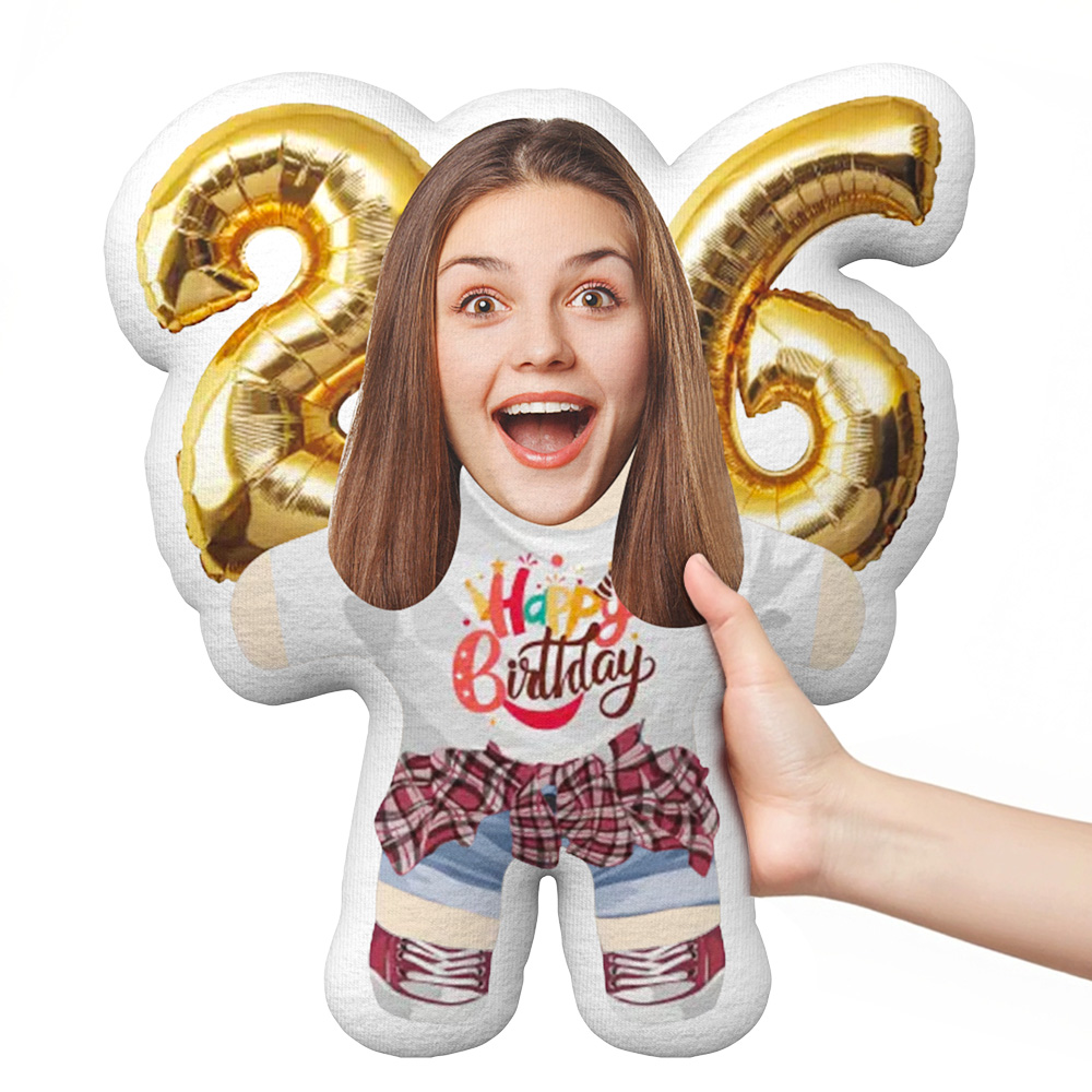 Custom Mini Me Birthday Pillow Personalised Gift with Numbers for Couples & Friends