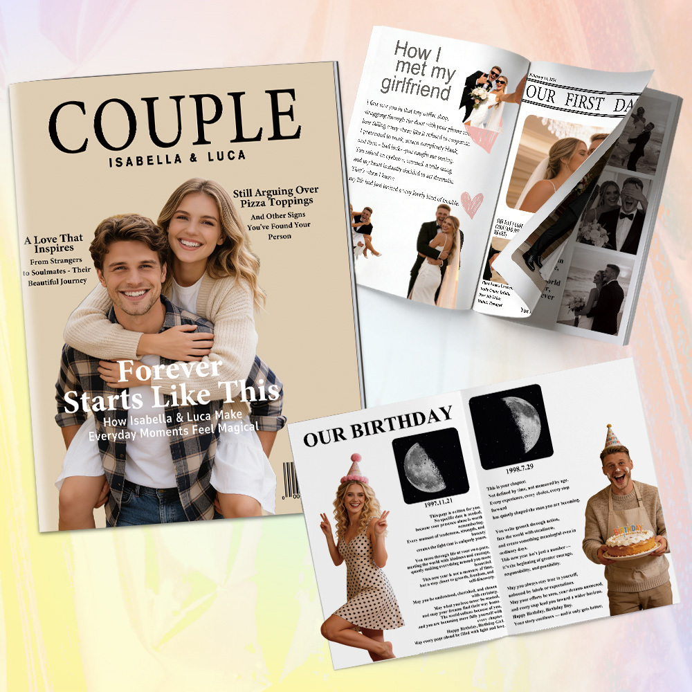Personalised COUPLE Magazine for Her on Anniversary