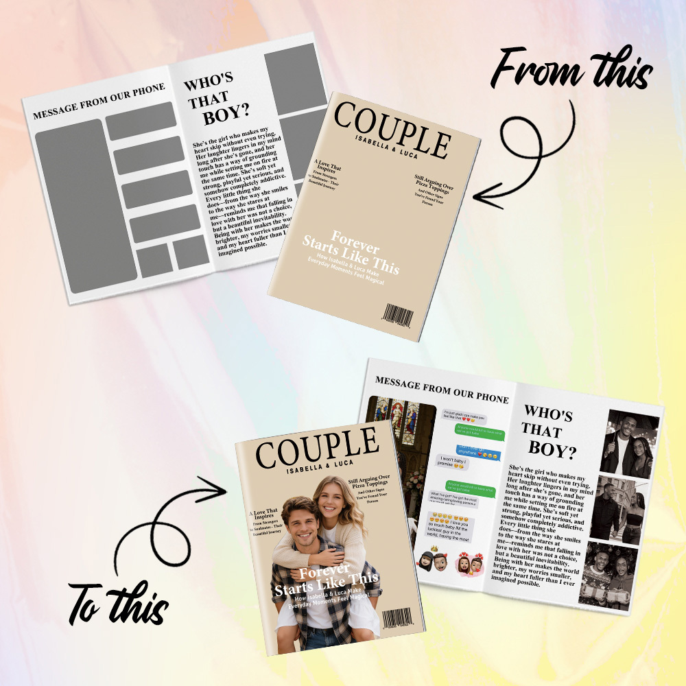 Personalised COUPLE Magazine for Her on Anniversary