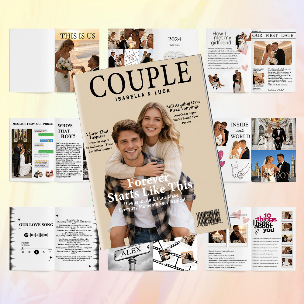Personalised COUPLE Magazine for Her on Anniversary