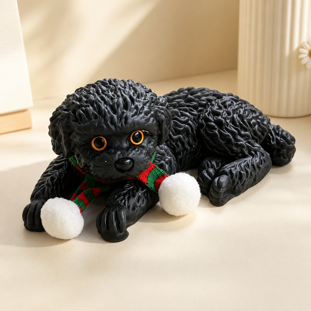 Ultra-Realistic Squishy Dog Figurine – Cute Stress Relief Fidget & Car Dashboard Ornament - makephotopuzzleuk