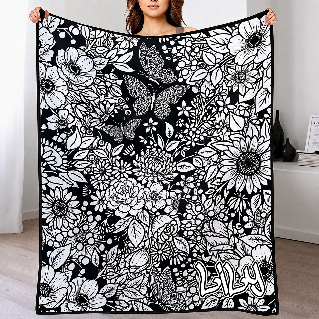 DIY Drawing Blanket (Optional 24-Color Marker Set) Create Your Art Blanket Washable Keepsake Blanket for Kids & Adults - makephotopuzzleuk