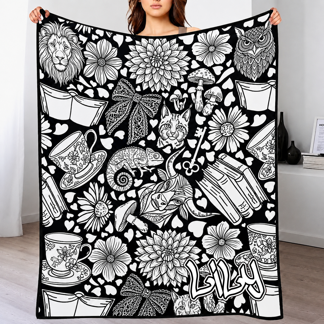 DIY Drawing Blanket (Optional 24-Color Marker Set) Create Your Art Blanket Washable Keepsake Blanket for Kids & Adults - makephotopuzzleuk