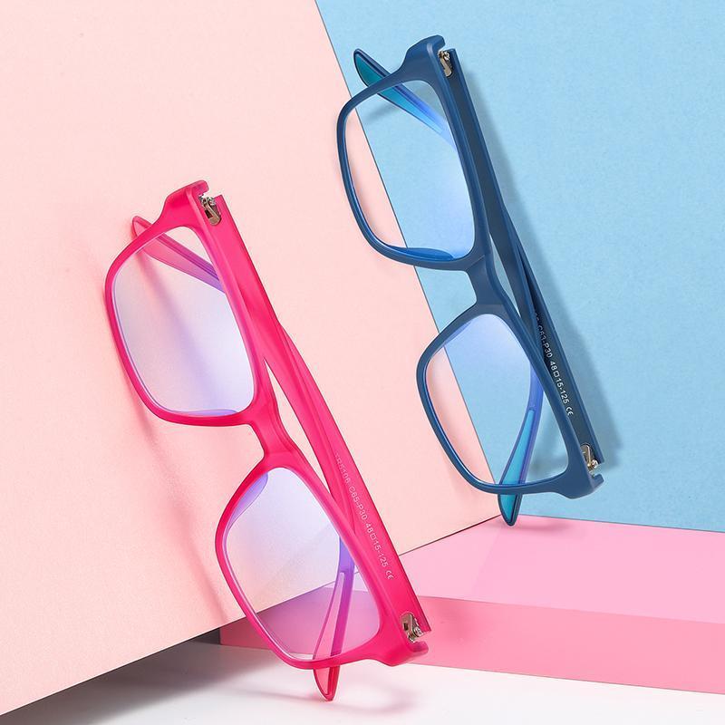 Cherub - (Age 7-12)Children Blue Light Blocking Computer Reading Gaming Glasses - Matte Transparent Blue