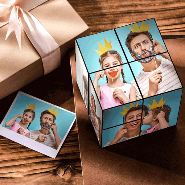 Custom Infinity Photo Cube Multiphoto Rubic Cube Creative Gifts for Dad