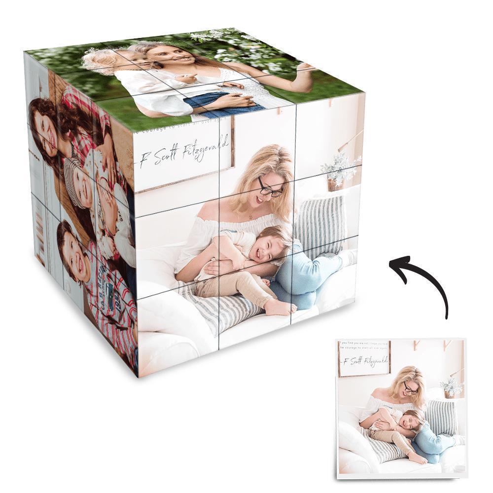 Custom Multi Photo Rubic's Cube - For Parents And Children