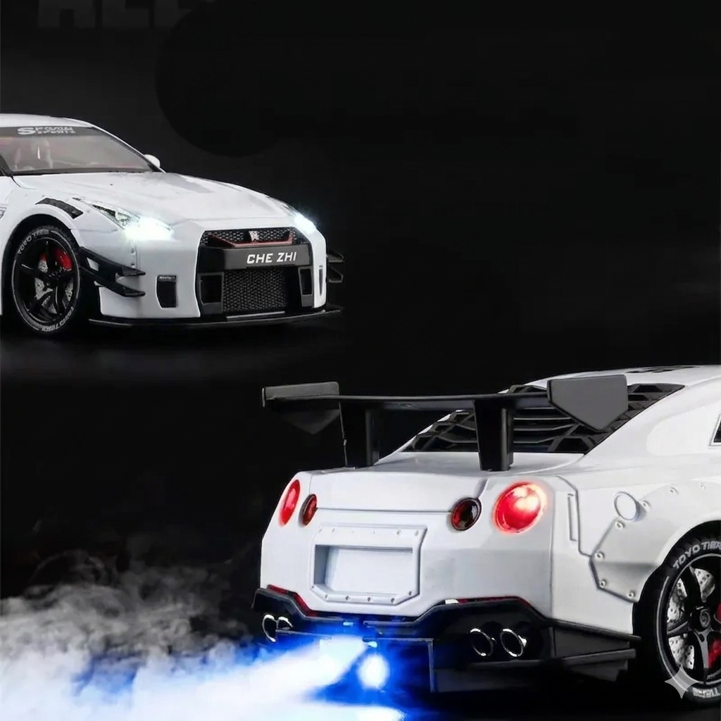 Hypercar Alarm Clock with Engine Sound, Exhaust Effect & LED Lights – Desk Gift for Car Lovers - makephotopuzzleuk