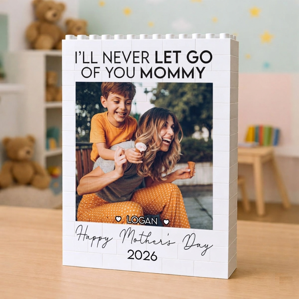 Personalized Mother's Day Gift For Mom, Custom Photo Building Block, Mommy And Me Puzzle Block - makephotopuzzleuk