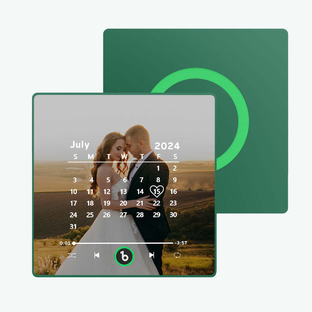 Custom Music Fridge Magnet with Colorful Frame Personalized Calendar Fridge Magnet with Photo Wedding Gift - makephotopuzzleuk