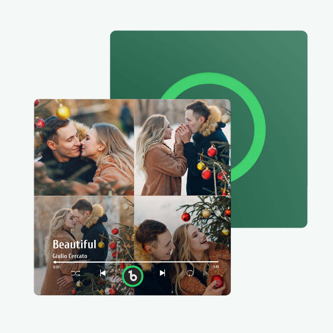 Custom Music Fridge Magnet Colorful Album Fridge Magnet Gifts for Couple 4 Photos - makephotopuzzleuk