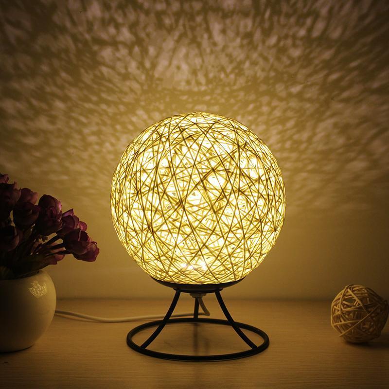 Sepak Takraw Night Light Moon Lamp LED Decorative Night Light Seven Colors Usb Table Lamp Bedroom Bedside Home Decoration Gift - makephotopuzzleuk