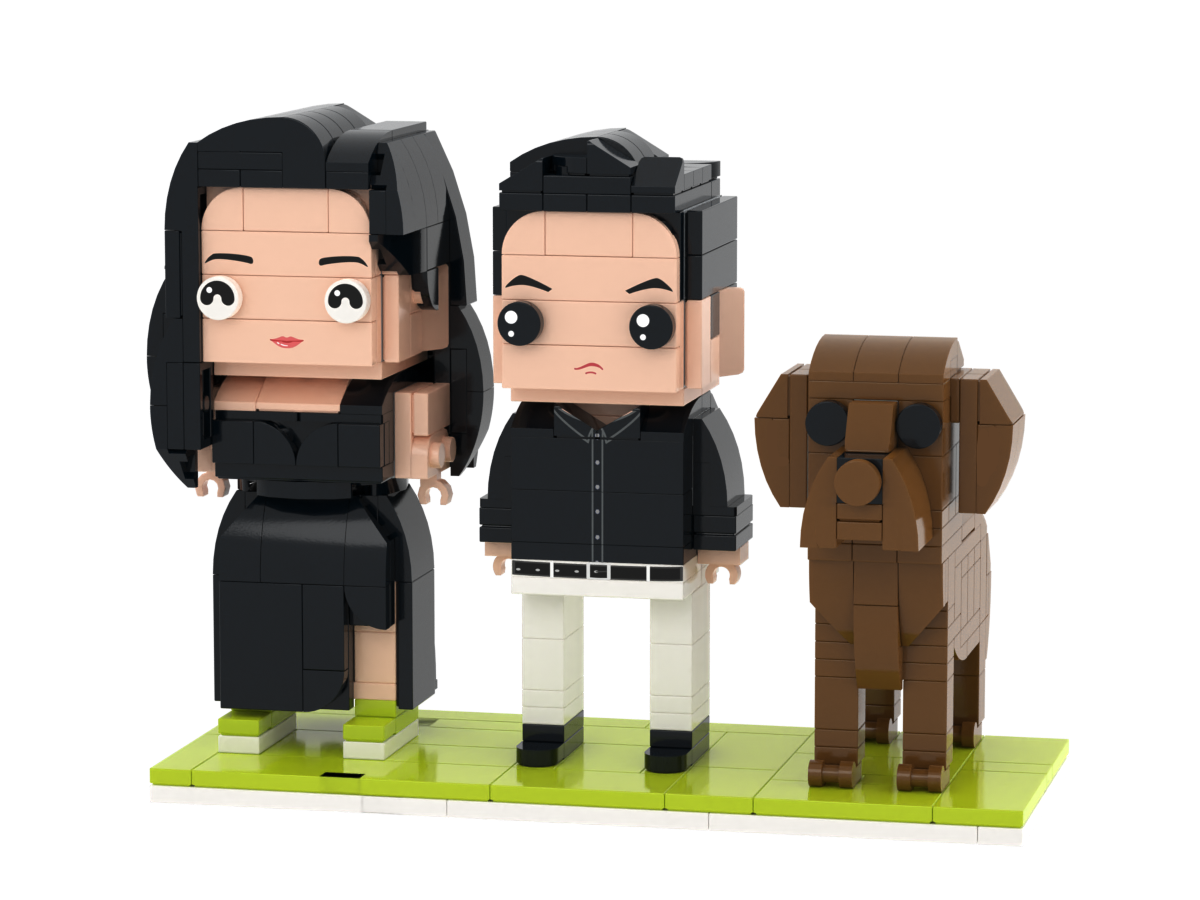 Personalized 1 People Fully Body People With Dog and Cat Pets Family Gifts