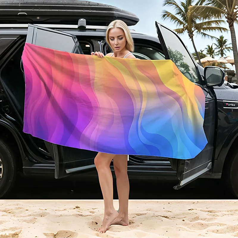 Magnetic Beach Towel with Hawaiian Design – Sand-Free & Quick-Dry - makephotopuzzleuk