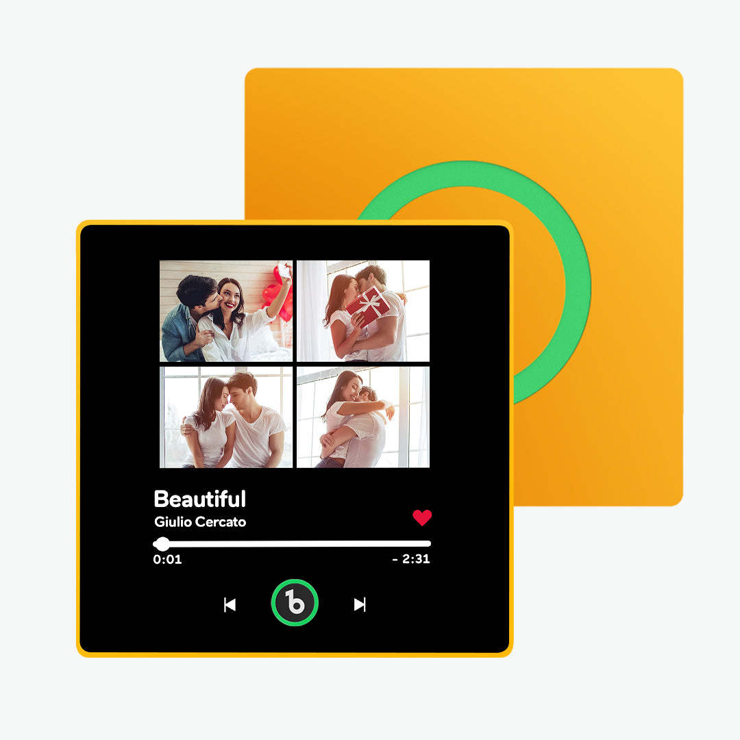 Custom Music Fridge Magnet with Colorful Frame Personalized Album Fridge Magnet That Can Be Played Song Unique Gift for Couple - makephotopuzzleuk
