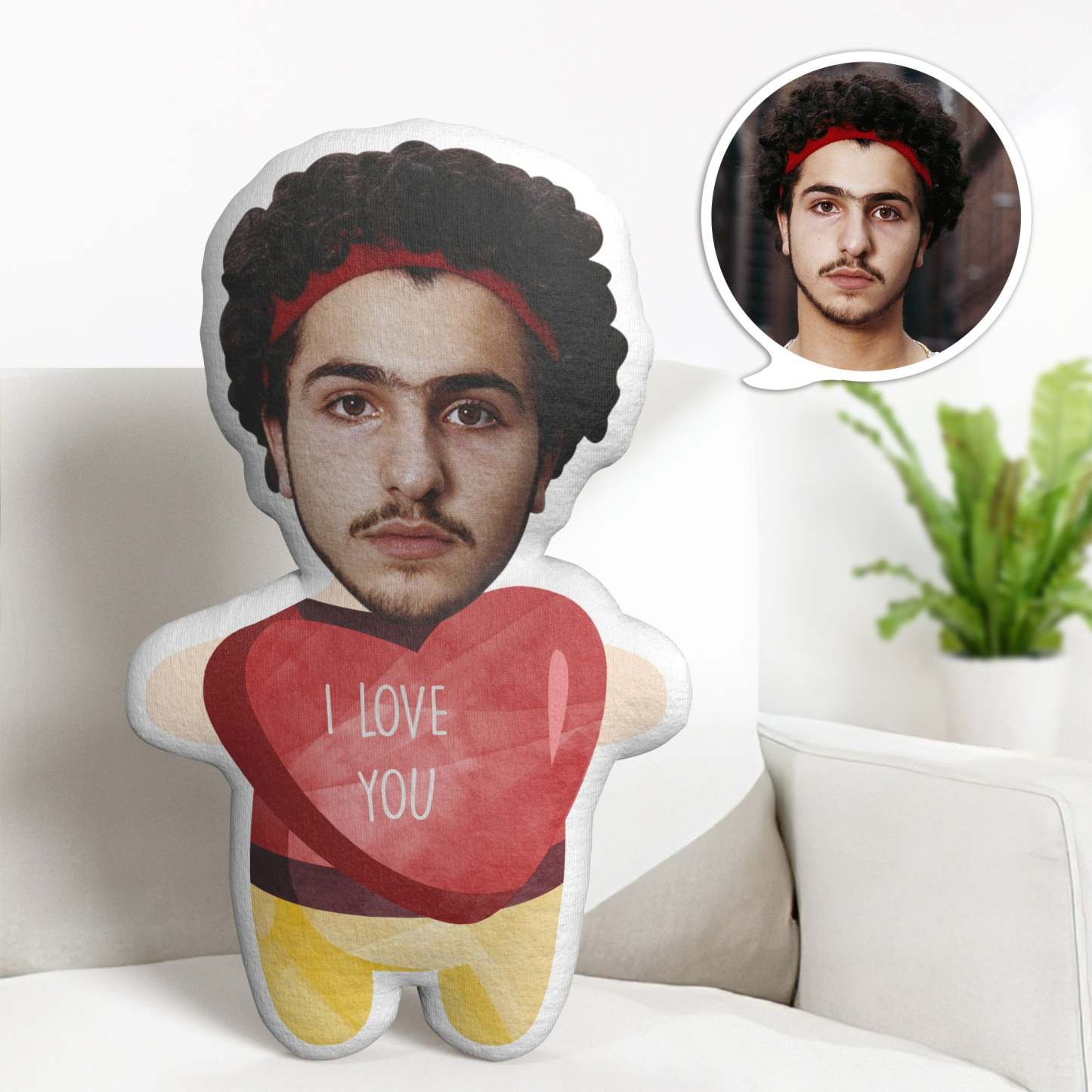 Custom Valentine's Day Minime Throw Pillow Personalised Funny Minime Throw Pillow Gifts - makephotopuzzleuk
