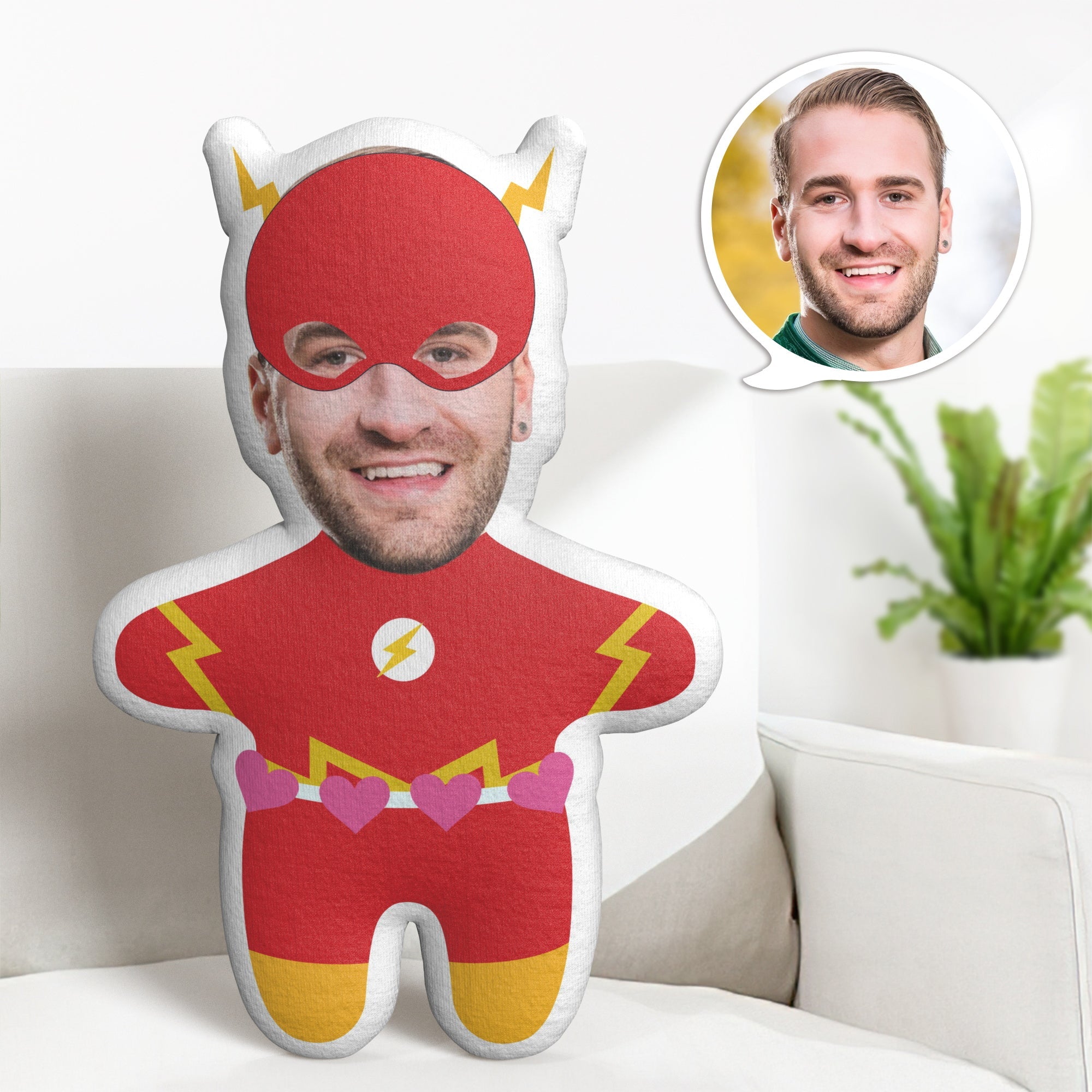 Personalised The Flash Gifts Custom Minime Throw Pillow Gifts