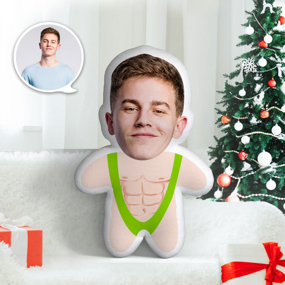 Mankini Minime Throw Pillow Custom Face Gifts Personalised Photo Minime Pillow