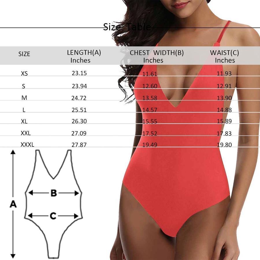 Custom Swimsuit Face Zipper Photo Women's One Piece Sexy Suit