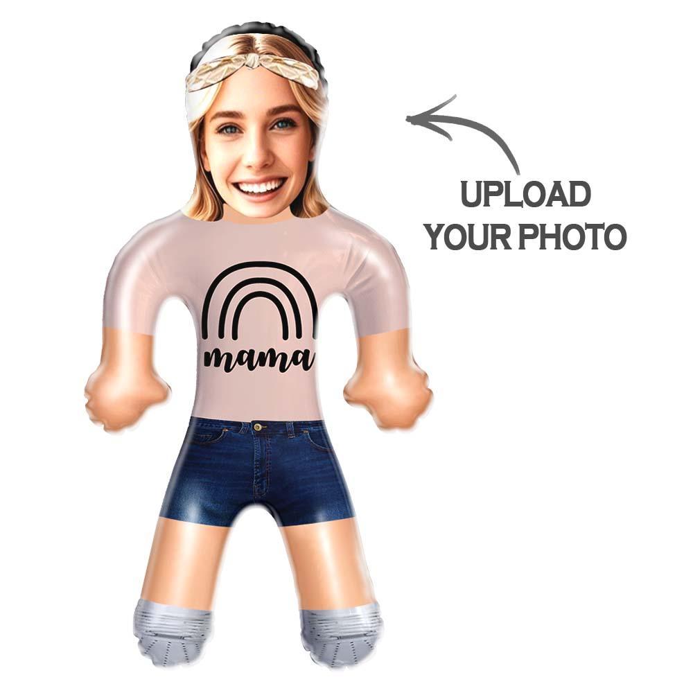 Rainbow Mama Air Minime Doll – Custom Face Gift for Moms & Kids - makephotopuzzleuk
