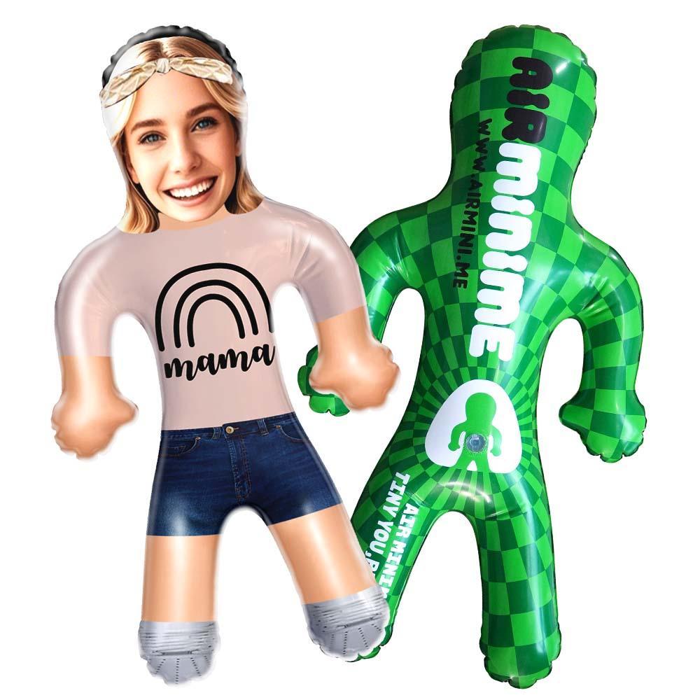 Rainbow Mama Air Minime Doll – Custom Face Gift for Moms & Kids - makephotopuzzleuk