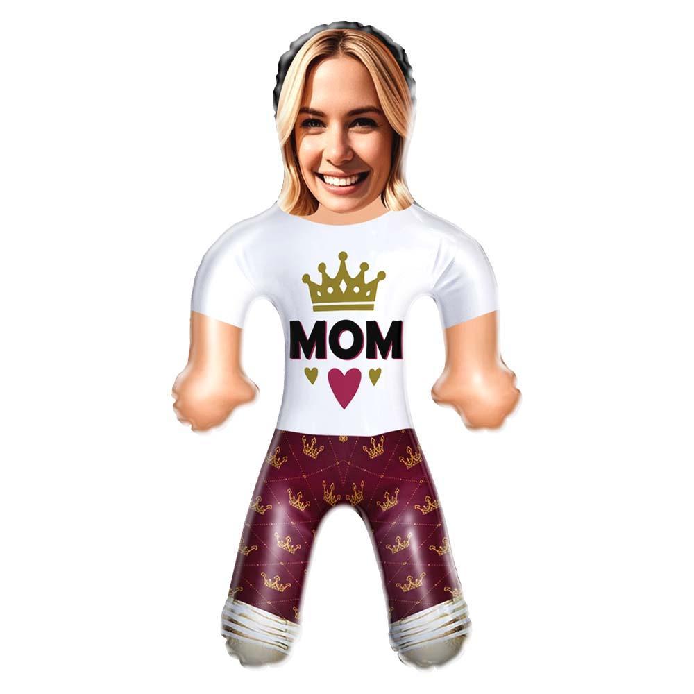 Queen Mom Air Minime Doll Gold Crown Custom Face Blow Up Gift - makephotopuzzleuk